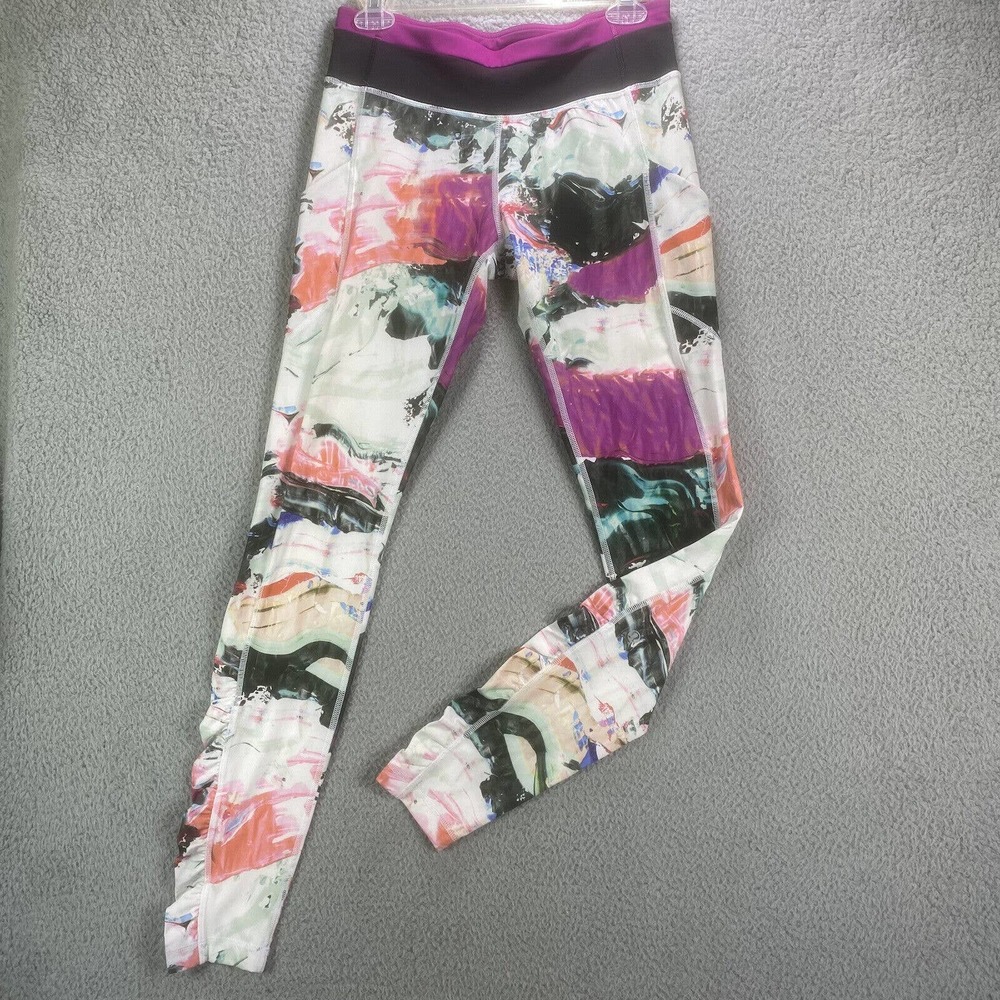 Lululemon Speed Tight 8 Women Multi White Pull On Luxtreme Yoga